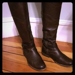 Frye Phillip Buckle Riding Boots
